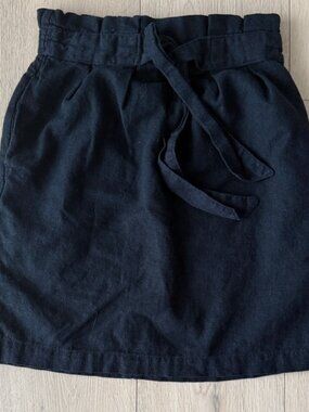 Dynamite Short Black Women's Skirt with Tie Front- Size XS